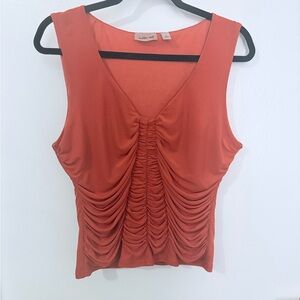 Willow Root Ruched V-Neck Tank